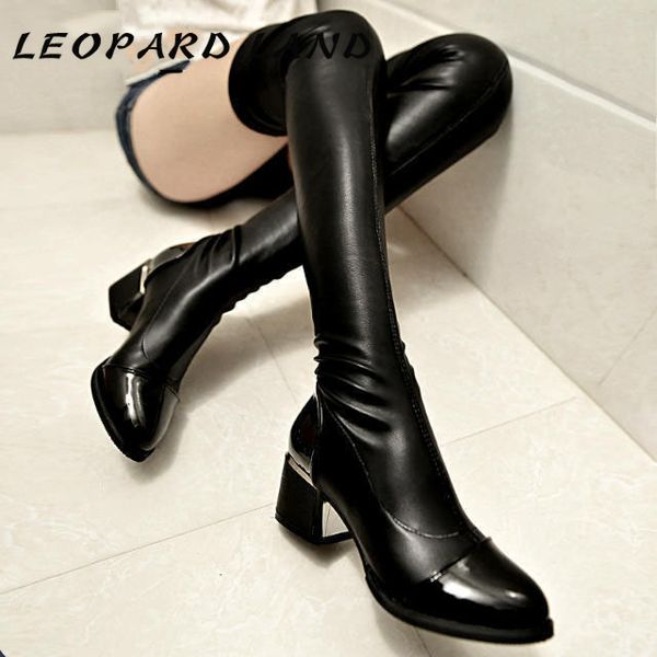 leoprad land women black long knee high boots knee boots autumn winter pointed thick heel pu black hygc-a31
leoprad land women black long knee high boots knee boots autumn winter pointed thick heel pu black hygc-a31