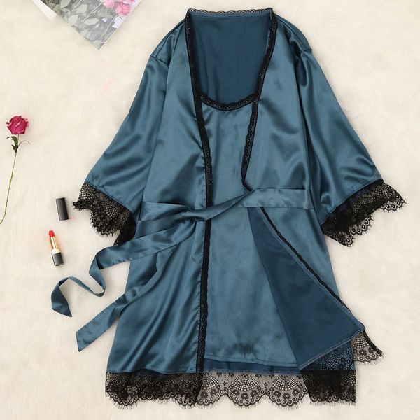 women lace nightwear solid fashion blue lingerie underwear sleepwear dress two pieces sets sleepwear women plus size, Black;red
women lace nightwear solid fashion blue lingerie underwear sleepwear dress two pieces sets sleepwear women plus size, Black;red