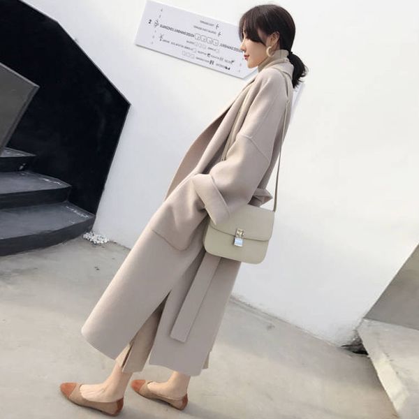 fmfssom new winter women woolen overcoat women's retro loose long knee length woolen coat ladys turndown collar jackets, Black
fmfssom new winter women woolen overcoat women's retro loose long knee length woolen coat ladys turndown collar jackets, Black