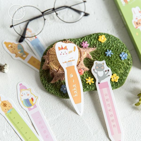 30 pcs/set cartoon animal pencil shape paper bookmark cat book holder message card gift stationery
30 pcs/set cartoon animal pencil shape paper bookmark cat book holder message card gift stationery
