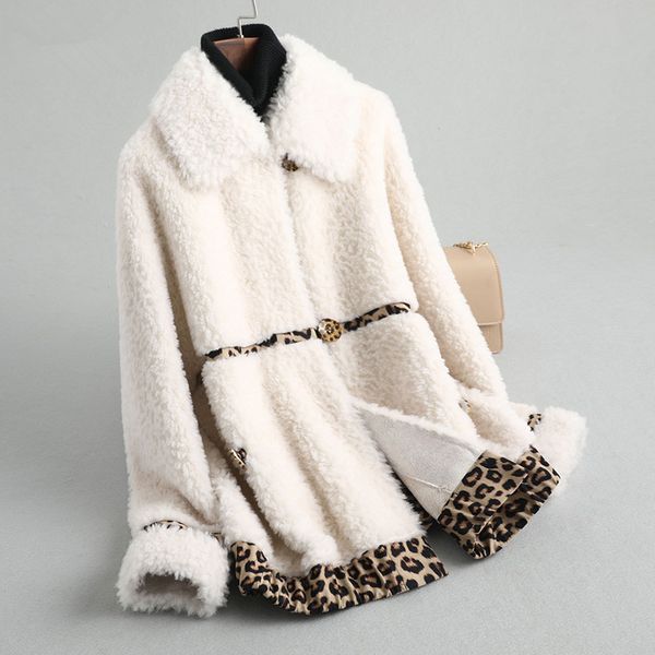 2020 thick real wool fur coat women luxury leopard patchwork sheep shearing coats winter jacket female clothes yq427, Black
2020 thick real wool fur coat women luxury leopard patchwork sheep shearing coats winter jacket female clothes yq427, Black