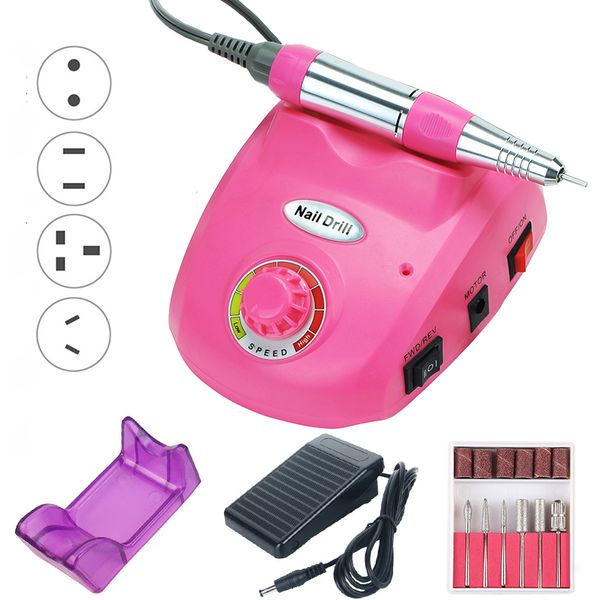 35000 rpm electric nail drill machine manicure drill set pedicure gel remover file strong nail equipment left hand tools, Silver
35000 rpm electric nail drill machine manicure drill set pedicure gel remover file strong nail equipment left hand tools, Silver