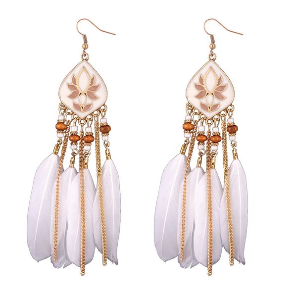fashion ladies earrings 2018 exaggerated feather pendant tassel charm oorbellen retro boucles d oreille femme, Silver
fashion ladies earrings 2018 exaggerated feather pendant tassel charm oorbellen retro boucles d oreille femme, Silver