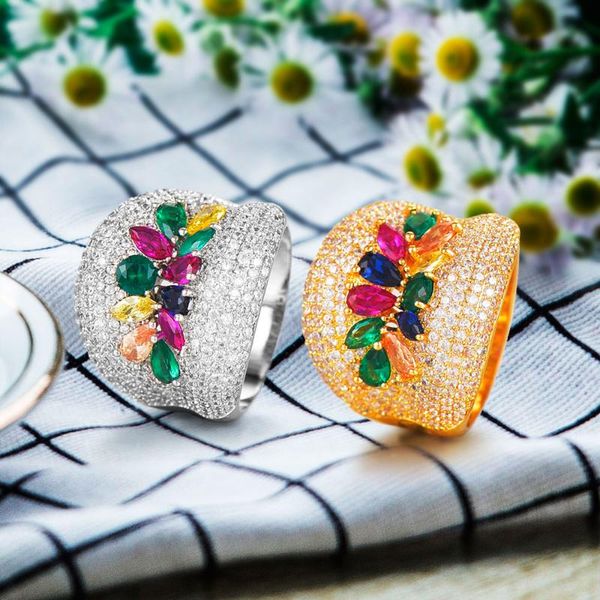godki trendy bold statement rings with zirconia stones 2020 women engagement party jewelry high quality, Slivery;golden
godki trendy bold statement rings with zirconia stones 2020 women engagement party jewelry high quality, Slivery;golden