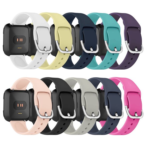 heang soft silicone wristband waterproof watchband sport band strap replacement for versa 2/versa lite, Black;brown
heang soft silicone wristband waterproof watchband sport band strap replacement for versa 2/versa lite, Black;brown