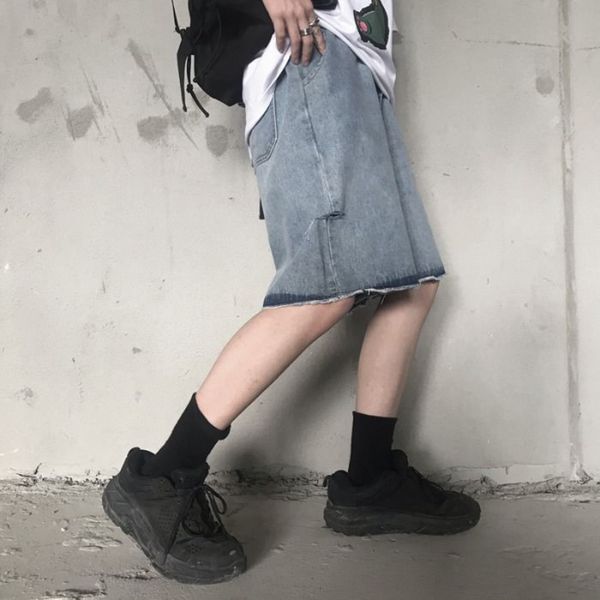 summer thin denim shorts men's fashion washed retro casual hole denim shorts men streetwear loose ripped straight jeans mens, Blue
summer thin denim shorts men's fashion washed retro casual hole denim shorts men streetwear loose ripped straight jeans mens, Blue