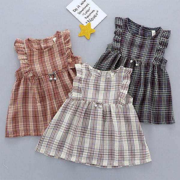 2019 summer toddler kids baby girl ruffles sleeveless plaid a-line dress sundress clothes, Red;yellow
2019 summer toddler kids baby girl ruffles sleeveless plaid a-line dress sundress clothes, Red;yellow
