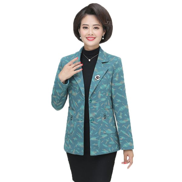 women blazer jacket new fashion middle-aged women suit jacket fashion slim female clothing coat suit plus size 5xl, White;black
