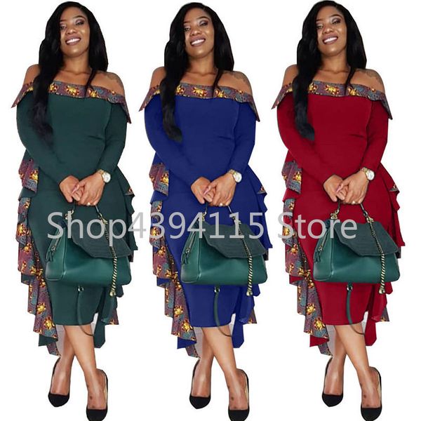 casual dresses women 2021 long sleeve ruffles side off shouder slash neck bodycon bandge knee length midi dress vestidos, Black;gray
casual dresses women 2021 long sleeve ruffles side off shouder slash neck bodycon bandge knee length midi dress vestidos, Black;gray