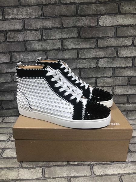 new designer luxury red bottoms shoes men women red bottoms fashion spikes studded fats sneakers party wedding red bottom shoes, Black
new designer luxury red bottoms shoes men women red bottoms fashion spikes studded fats sneakers party wedding red bottom shoes, Black