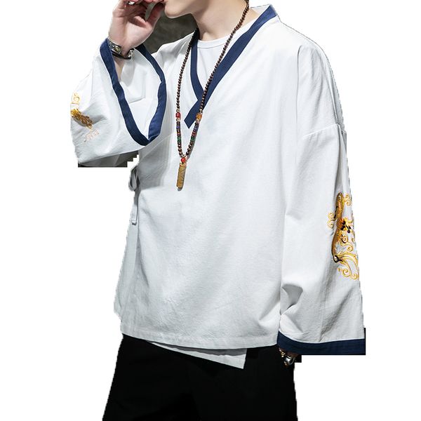 men jacket 2020 mens linen kimono jacket man white streetwear coats & jackets male tang suit hanfu hommes windbreakers, Black;brown
men jacket 2020 mens linen kimono jacket man white streetwear coats & jackets male tang suit hanfu hommes windbreakers, Black;brown