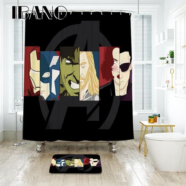 ibano marvel hero shower curtain waterproof polyester fabric bath curtain for the bathroom with 12 pcs plastic hooks floor mat
ibano marvel hero shower curtain waterproof polyester fabric bath curtain for the bathroom with 12 pcs plastic hooks floor mat