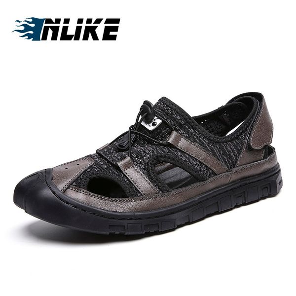 genuine leather mens sandals leather men summer shoes 2019 flat beach sandals, Black
genuine leather mens sandals leather men summer shoes 2019 flat beach sandals, Black