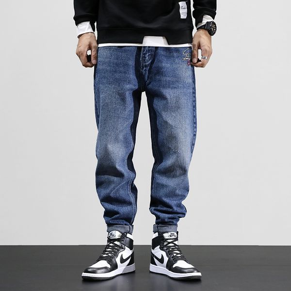 fashion streetwear men jeans loose fit retro vintage wash harem pants korean embroidery designer hip hop jeans men, Blue
fashion streetwear men jeans loose fit retro vintage wash harem pants korean embroidery designer hip hop jeans men, Blue