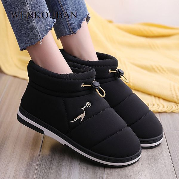 snow boots women cotton ankle winter boots warm indoor shoes plush platform ladies fur house bottine femme 2019, Black
snow boots women cotton ankle winter boots warm indoor shoes plush platform ladies fur house bottine femme 2019, Black