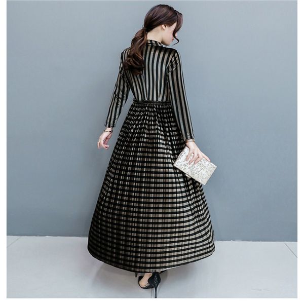 2019 plus size - 4xl xxxl women autumn winter maxi dresses elegant velvet dress luxury elegant vintage warm plated dress, Black;gray
2019 plus size - 4xl xxxl women autumn winter maxi dresses elegant velvet dress luxury elegant vintage warm plated dress, Black;gray