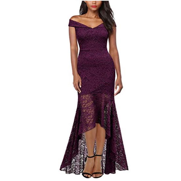 casual dresses 2021 women's off-shoulder lace long sheath hem swallow tail party female sleeveless bodycon dress mujer vestido, Black;gray
casual dresses 2021 women's off-shoulder lace long sheath hem swallow tail party female sleeveless bodycon dress mujer vestido, Black;gray
