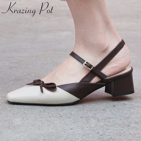 krazing pot summer vintage sweet shoes natural leather square toe med heel butterfly-knot elegant lady fashion sandals women l06, Black
krazing pot summer vintage sweet shoes natural leather square toe med heel butterfly-knot elegant lady fashion sandals women l06, Black
