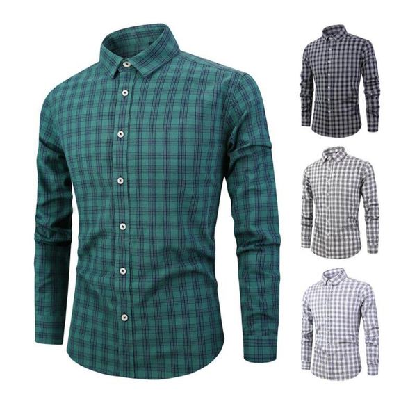 men's business formal shirt men's lapel shirt fashion style spring and autumn casual plaid shirt, White;black
men's business formal shirt men's lapel shirt fashion style spring and autumn casual plaid shirt, White;black