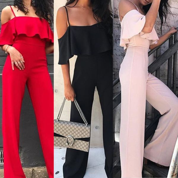 elegant fashion women jumpsuit strappy falbale +girdling long pants office ladies casual playsuits loose jumpsuit tro, Black;white
elegant fashion women jumpsuit strappy falbale +girdling long pants office ladies casual playsuits loose jumpsuit tro, Black;white