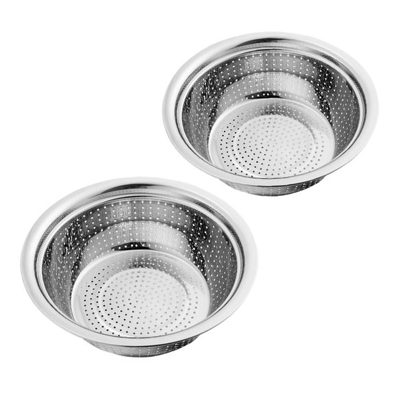 2 pack of colander drainer stainless steel kitchen easy to rinse fruits vegetables pasta - 24cm & 26cm
2 pack of colander drainer stainless steel kitchen easy to rinse fruits vegetables pasta - 24cm & 26cm