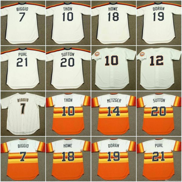 Stitched 7 CRAIG BIGGIO 1980's 10 DICKIE THON 12 DOUG RADER 14 ROGER METZGER 18 ART HOWE 19 BILL DORAN Baseball Jersey
Stitched 7 CRAIG BIGGIO 1980's 10 DICKIE THON 12 DOUG RADER 14 ROGER METZGER 18 ART HOWE 19 BILL DORAN Baseball Jersey