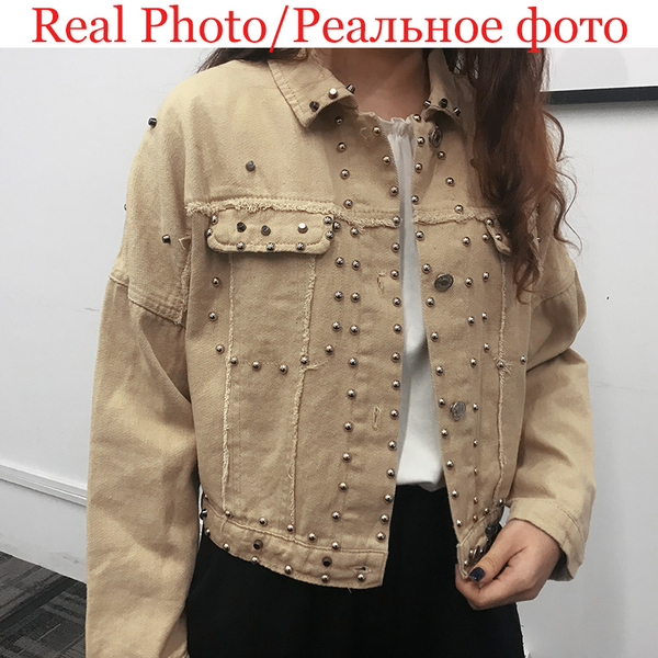 autumn women harajuku rivet jacket coat short black jeans jacket basic coats outfit long sleeve outwear motor streetwear jackets, Black;brown
autumn women harajuku rivet jacket coat short black jeans jacket basic coats outfit long sleeve outwear motor streetwear jackets, Black;brown