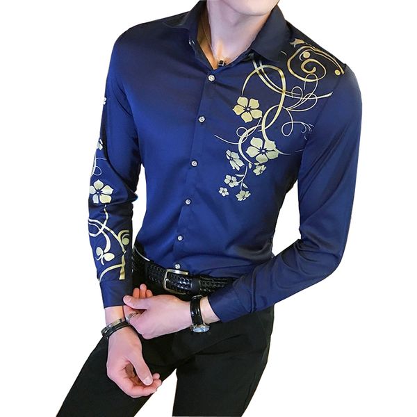 2019 zeeshant new party shirts fashion men slim fit long sleeve shirt flower print casual business shirt plus size -5xl, White;black
2019 zeeshant new party shirts fashion men slim fit long sleeve shirt flower print casual business shirt plus size -5xl, White;black