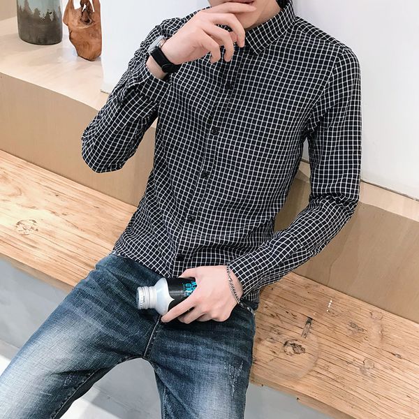 клетчатая рубашка мужчины осень нового streetwear мужские рубашки больших размеры slim fit мужчины рубашка с длинным рукавом повседневной ch, White;black
клетчатая рубашка мужчины осень нового streetwear мужские рубашки больших размеры slim fit мужчины рубашка с длинным рукавом повседневной ch, White;black