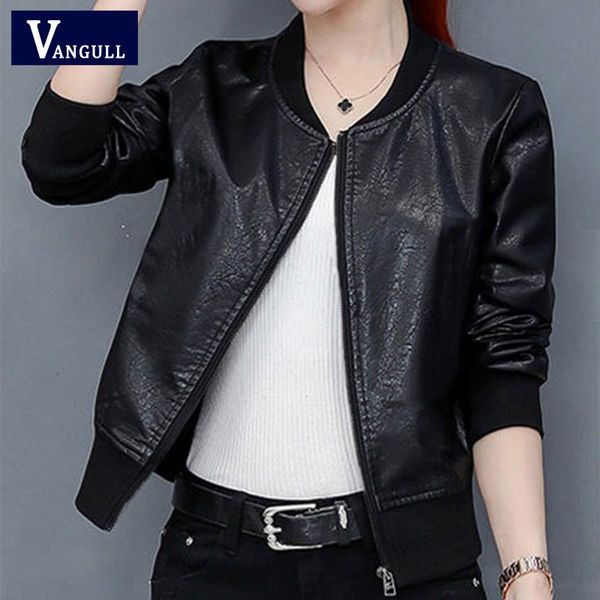 vangull 2019 new spring leather jacket women black color mandarin collar zippers short female faux leather jackets high quality
vangull 2019 new spring leather jacket women black color mandarin collar zippers short female faux leather jackets high quality