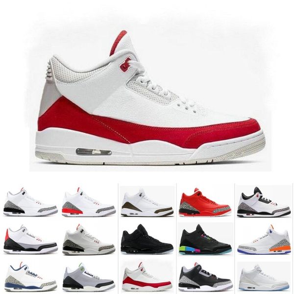 2019 Red Tinker Mocha 3s Black Cement Pure retros retro White UNC Basketball Shoes Men 3 Katrina Chlorophyll International Flight Sneakers