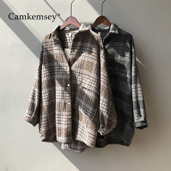 camkemsey autumn winter thick blouses shirts for women japanese harajuku vintage plaid big pockets long blouses, White
camkemsey autumn winter thick blouses shirts for women japanese harajuku vintage plaid big pockets long blouses, White
