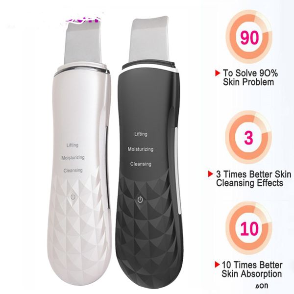 ultrasonic face skin scrubber blackhead remover facial exfoliator acne peeling shovel machine pore vacuum care tools, Black;white
ultrasonic face skin scrubber blackhead remover facial exfoliator acne peeling shovel machine pore vacuum care tools, Black;white