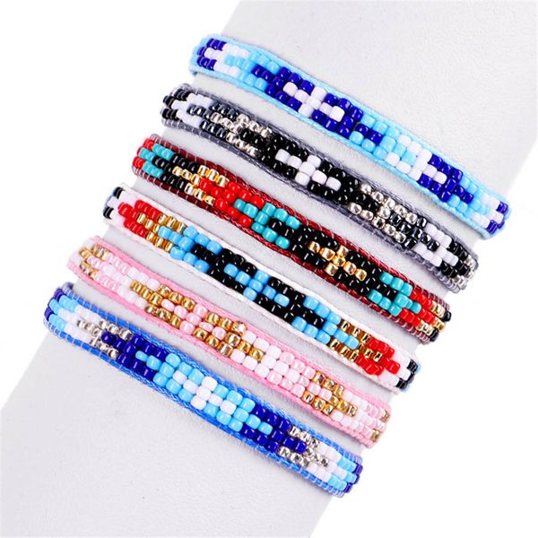 bohemian bracelet handmade friendship braided rope cotton weave chain of rice beads unique color mixed beaded bracelets gifts, Black
bohemian bracelet handmade friendship braided rope cotton weave chain of rice beads unique color mixed beaded bracelets gifts, Black