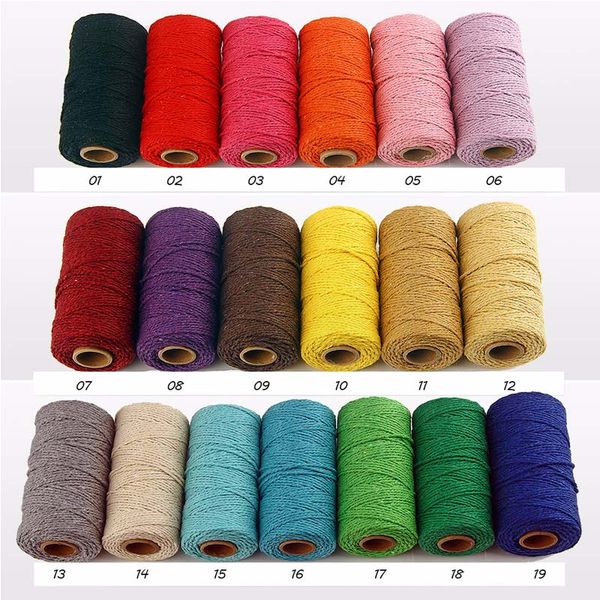 100 yards 19 colors cotton cords handmade sewing thread artisan string diy wedding decor supply rope craft twisted macrame cord, Black;white
100 yards 19 colors cotton cords handmade sewing thread artisan string diy wedding decor supply rope craft twisted macrame cord, Black;white