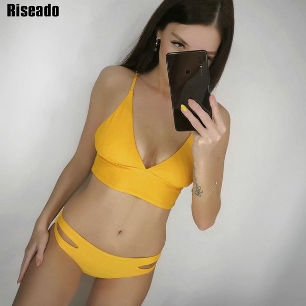 riseado push up bikinis set swimsuit cut out swimwear women 2020 v-neck brazilian bikini biquini yellow beach wear, White;black
riseado push up bikinis set swimsuit cut out swimwear women 2020 v-neck brazilian bikini biquini yellow beach wear, White;black