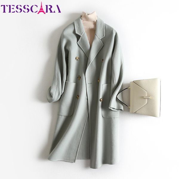 tesscara women autumn & winter elegant 100% wool blend jacket coat female basic jackets designer office long outerwear & coats, Black
tesscara women autumn & winter elegant 100% wool blend jacket coat female basic jackets designer office long outerwear & coats, Black