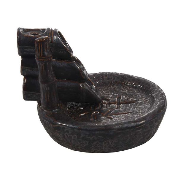 ceramic lotus flower incense burner holder # 23 bronze other home decor