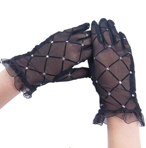 women' spring summer thin black lace gloves female summer sunscreen diamonds lace driving glove r1239, Blue;gray
women' spring summer thin black lace gloves female summer sunscreen diamonds lace driving glove r1239, Blue;gray