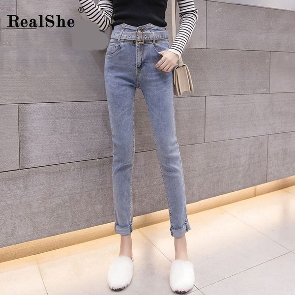 realshe femme taille haute high waist buttons pockets sashes pencil trouser women spring autumn casual skinny deans jeans woman, Blue
realshe femme taille haute high waist buttons pockets sashes pencil trouser women spring autumn casual skinny deans jeans woman, Blue