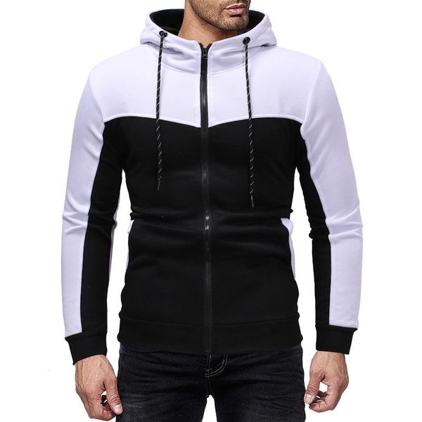 2019 new style fashion men thick zip-up hoodie winter warm hooded jumper with hat patchwork with pocket, Black
2019 new style fashion men thick zip-up hoodie winter warm hooded jumper with hat patchwork with pocket, Black