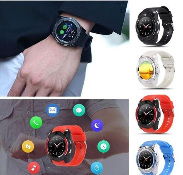V8 Smartwatch Bluetooth Smart Watch с камерой 0.3 M SIM и TF Card Watch для Android-смартфона в коробке
V8 Smartwatch Bluetooth Smart Watch с камерой 0.3 M SIM и TF Card Watch для Android-смартфона в коробке