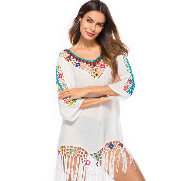 new women beach cover up dress crochet knitted tassel beachwear summer swimsuit cover up see through hollow out tunics, Blue;gray
new women beach cover up dress crochet knitted tassel beachwear summer swimsuit cover up see through hollow out tunics, Blue;gray