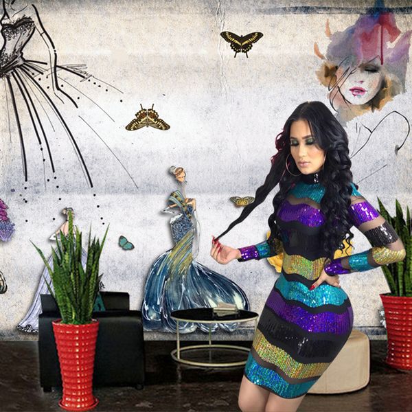 mulit colors panelled womens dresses sequins stripe perspective womens designer guaze dresses casual females clothing, Black;gray
mulit colors panelled womens dresses sequins stripe perspective womens designer guaze dresses casual females clothing, Black;gray