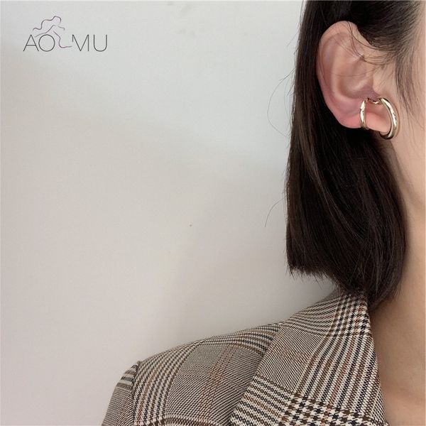aomu 1pcs minimalist geometric distortion double layer ear cuff purpose clip metal earrings without piercing for women men 2020, Silver
aomu 1pcs minimalist geometric distortion double layer ear cuff purpose clip metal earrings without piercing for women men 2020, Silver