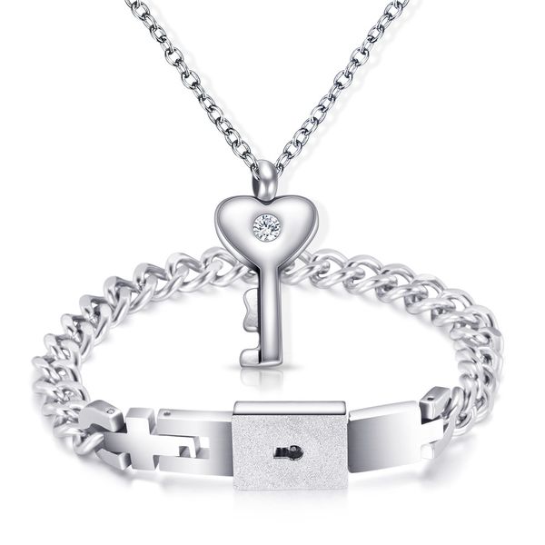 chong on the cloud 2 with the same paragraph chen farah couple female lock male bracelet stainless steel birthday valentine's day gift, Silver
chong on the cloud 2 with the same paragraph chen farah couple female lock male bracelet stainless steel birthday valentine's day gift, Silver