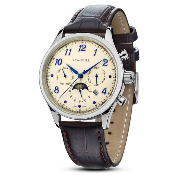 genuine seagull watch men d2869s automatic mechanical men's watch self winding, Slivery;brown
genuine seagull watch men d2869s automatic mechanical men's watch self winding, Slivery;brown