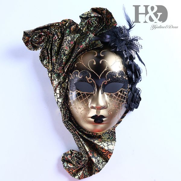 h&d full face venetian jester mask masquerade with flower mardi gras wall decorative art collection
h&d full face venetian jester mask masquerade with flower mardi gras wall decorative art collection