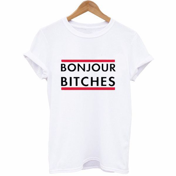 bonjour bitches letter print t shirt women short sleeve o neck loose tshirt 2019 summer women tee shirt camisetas mujer, White
bonjour bitches letter print t shirt women short sleeve o neck loose tshirt 2019 summer women tee shirt camisetas mujer, White
