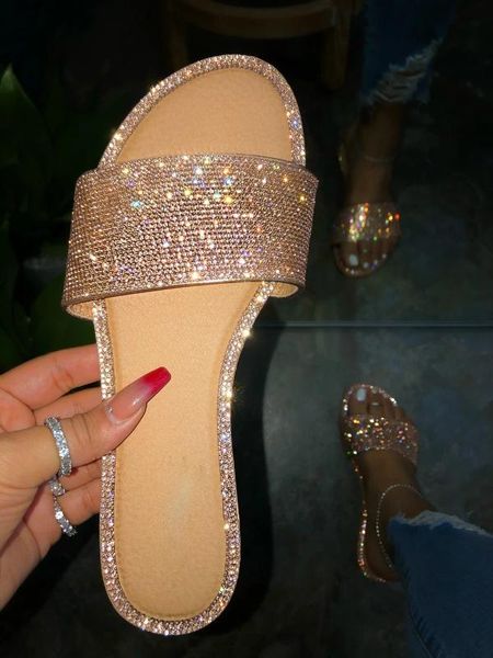 slippers summer women candy color bling flip flops outdoor ladies slides beach shoes female crystal glitter flat soft, Black
slippers summer women candy color bling flip flops outdoor ladies slides beach shoes female crystal glitter flat soft, Black